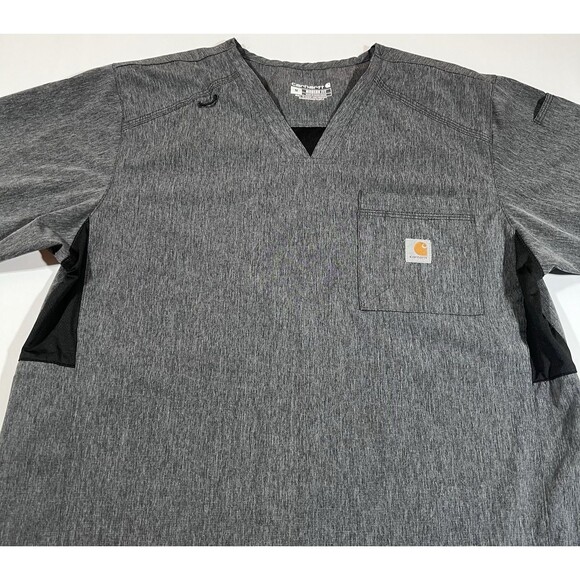Carhartt Force Modern Fit Scrub Top Vented Work Shirt Nurse Men's Size Medium - Picture 3 of 8